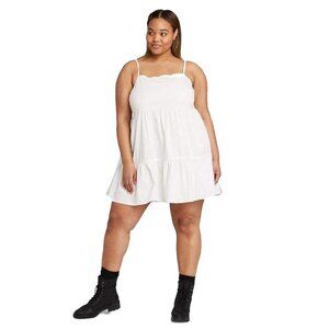 Wild Fable White Adjustable Straps Mini Sun Dress NWT XXL